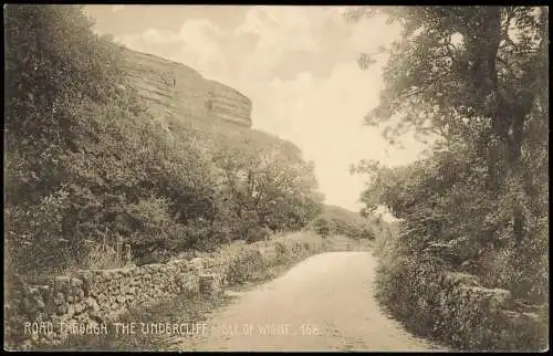 Ventnor Isle of Wight Road Through the Cindercliff 1919