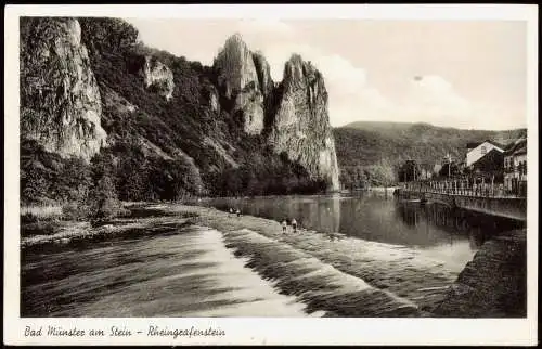 Ansichtskarte Bad Münster am Stein-Ebernburg Flusspartie 1937