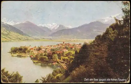 Ansichtskarte Zell am See Blick gegen Hohen Tauern 1928