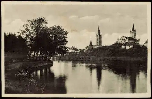 Postcard Tschaslau Čáslav Stadtblick 1942