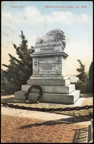 .Griechenland Lissa Vis Greece Monumento dei caduti nel 1866. 1917