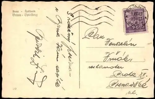 Postcard Brünn Brno Špilberk Spielberg 1942