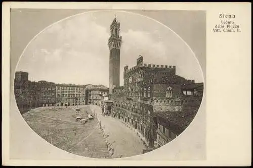 Cartoline Siena Veduta della Piazza 1913  Toskana Italien