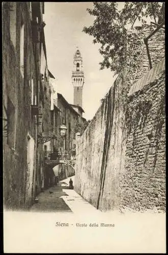 Cartoline Siena Vicolo della manna 1913  Toskana Italien