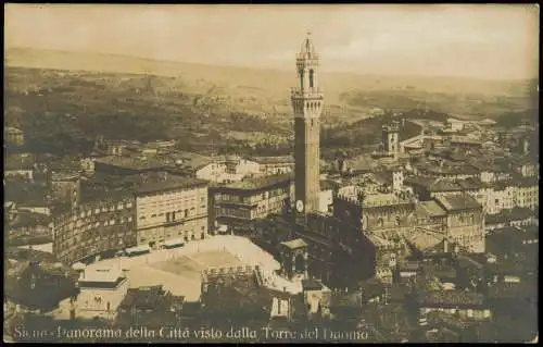 Cartoline Siena Città visto dalla Torre del Duomo 1919  Toskana Italien