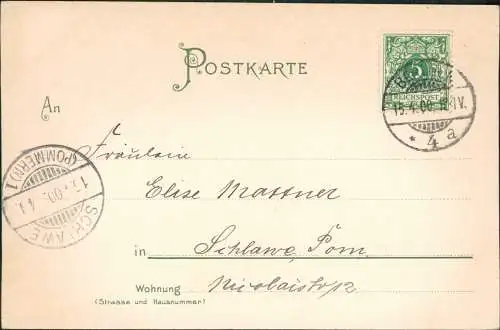 Ansichtskarte  Glückwunsch Ostern / Eastern Engel Angel Goldschrift 1900