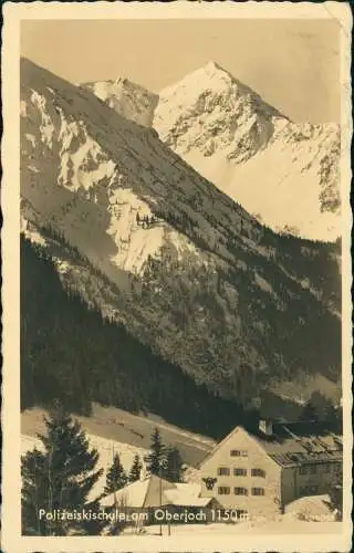 Ansichtskarte Oberjoch-Bad Hindelang Polizeiskischule im Winter 1939  Bayern