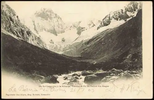 Saint-Christophe-en-Oisans Glacier du Vallon des Étages Gletscher Alpen 1903