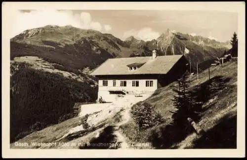 Ansichtskarte .Tirol Gasthof Wiesenhof Zillertal -Tirol 1943  Stempel Mayrhofen