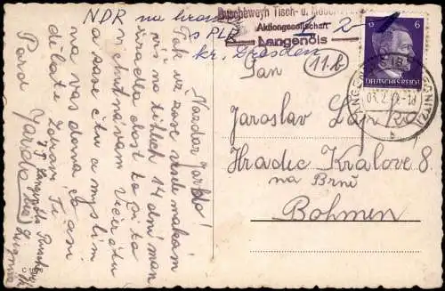 Ansichtskarte Görlitz Zgorzelec Obermarkt Geschäfte 1944