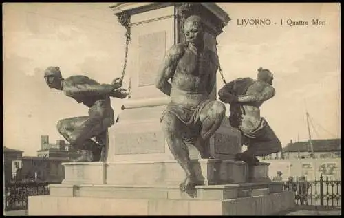 Cartoline Livorno Ligorno Quattro Mori 1922  Toskana Italien