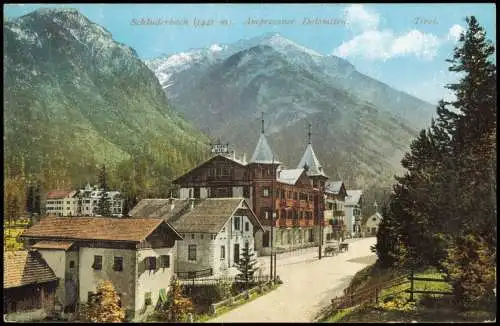 Schluderbach-Toblach Dobbiaco Straßenpartie Dolomiten Südtirol 1913