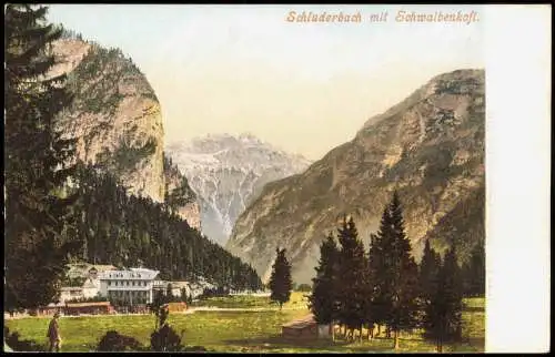 Schluderbach-Toblach Dobbiaco mit Schwalbenkofl. Dolomiten Südtirol 1911