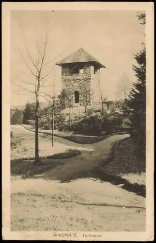 Ansichtskarte Saalfeld (Saale) Partie am Fuchsturm 1928