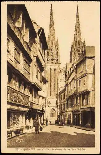 Quimper Kemper Straße - Vieilles Maisons de la Rue Kéréon 1928