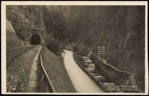 Hirschsprung-Breitnau Höllental Schwarzwald Straße Eisenbahntunnel 1931