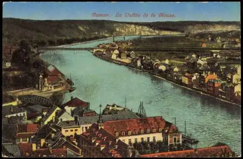 Postkaart Namur Namen La Vallée de fa Meuse. 1914