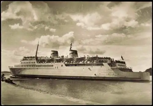 Ansichtskarte Sassnitz Fährschiff "Saßnitz" 1959