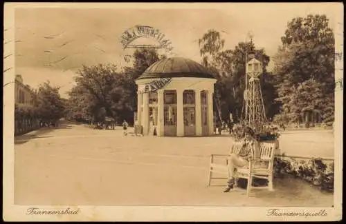 Postcard Franzensbad Františkovy Lázně Franzensquelle Straße 1929