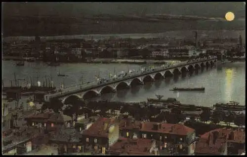 CPA Bordeaux Stadt bei Mondschein 1907