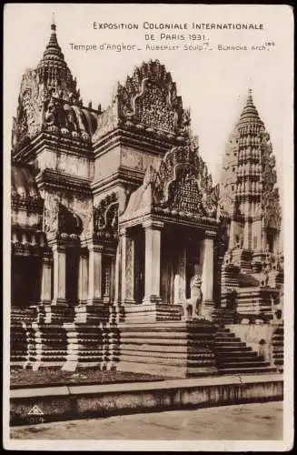 CPA Paris Temple Angkor EXPOSITION COLONIALE INTERNATIONALE 1931