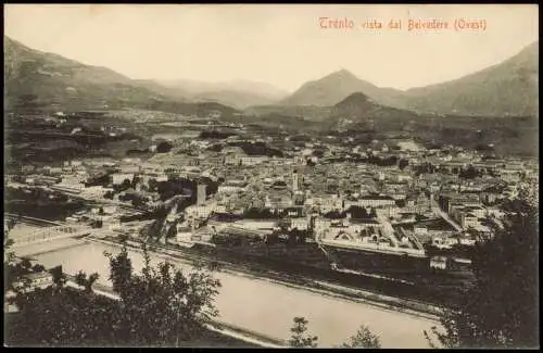 Trient Trento Panorama-Ansicht Trento vista dal Belvedere (Ovest) 1900