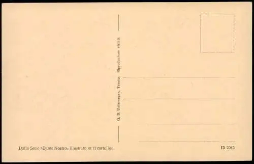 Trient Trento  Motiv Monumento a Dante Particolare del Purgatorio 1920