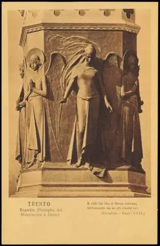 Trient Trento Ortsansicht Motiv Beatrice (Dettaglio del Monumento a Dante) 1920