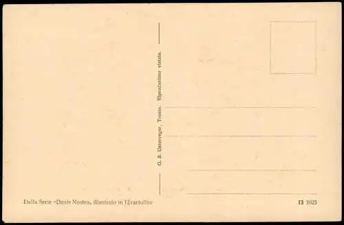 Trient Trento Ortsansicht Motiv Il Purgatorio  Monumento a Dante  1920