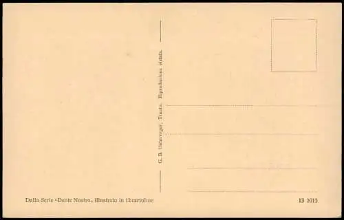 Trient Trento Episodio di Sordello (Dettaglio del Monumento a Dante) 1920