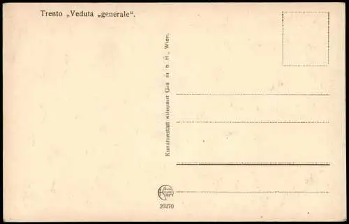 Cartoline Trient Trento Panorama-Ansicht, Veduta generale 1910