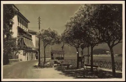 Cartoline Tremezzo Ortsansicht, Straßen Partie 1930