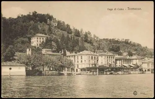 Cartoline Tremezzo Ortsansicht Partie am Lago di Como 1910