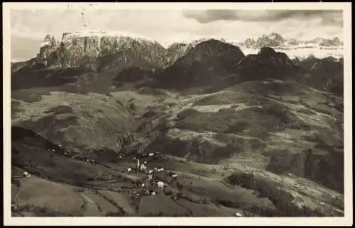 Unterinn-Ritten Renon Unterinn Panorama gegen Schlern-Ritten 1956