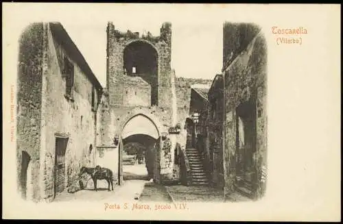 Cartoline Tuscania Toscanella Ortsansicht Toscanella (Viterbo) 1900