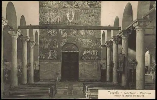 Torcello (Insel) Torcello Cattedrale L'interno Kathedrale Innenansicht 1910