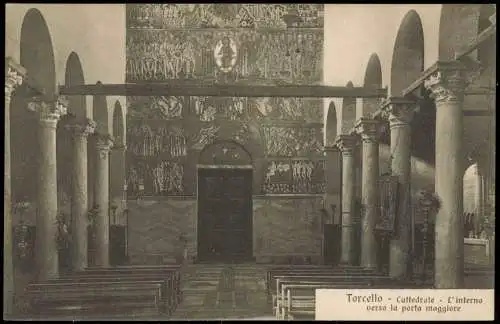 Torcello (Insel) Cattedrale Interno verso la porta maggiore 1910