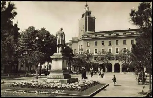 Cremona Giardini pubblici   1945/1943   2. Weltkrieg Feldpost gelaufen