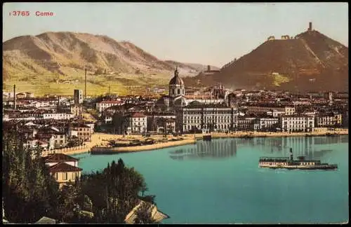 Cartoline Como Panorama-Ansicht, Ortsansicht Totale 1910