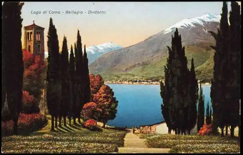 Cartoline Bellagio Panorama-Ansicht Lago di Como Bellagio Dintorni 1930