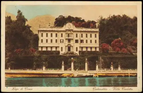 Cartoline Como Cadenabbia Villa Carlotta Lago di Como 1920