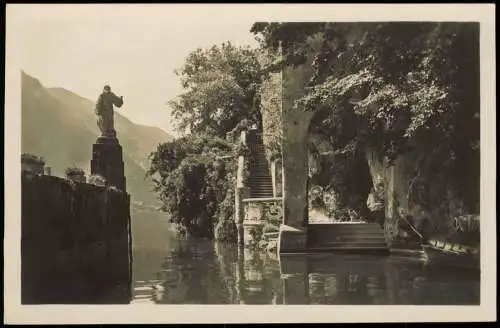 Como Punta di Balbianello Scalinata all'approdo LAGO DI COMO 1930