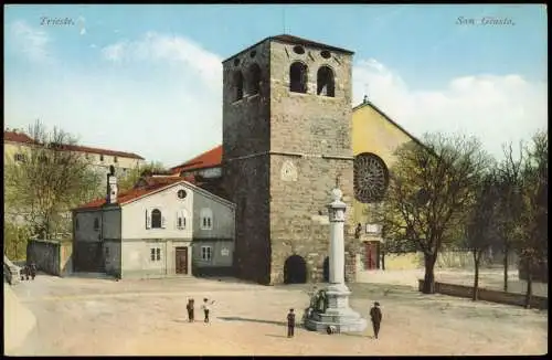 Cartoline Triest Trieste San Giusto, Ortsansicht 1910