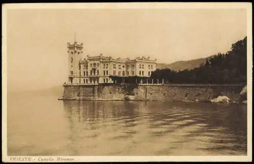 Cartoline Triest Trieste Schloss Miramar (Castello di Miramare) 1920