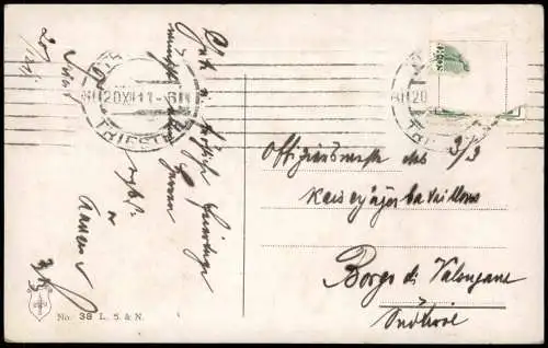 Triest Trieste Rada Panorama-Ansicht Blick auf Hafen & Schiffe 1911