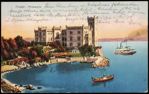 Cartoline Triest Trieste Schloss Miramar (Castello di Miramare) 1931/1920