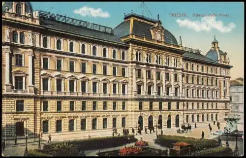 Cartoline Triest Trieste Post-Gebäude, Palazzo delle Poste 1910