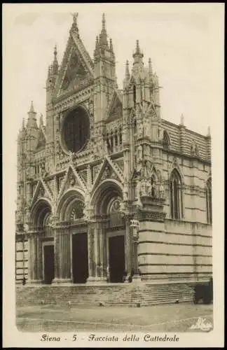 Cartoline Siena Duomo (Dom) Facciata della Cattedrale 1920