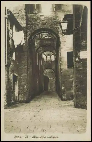 Cartoline Siena Gasse Straße, Arco della Galluzza 1920