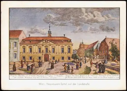 Ansichtskarte Wien Nepomuzeni Spital Landstraße 1724/1955